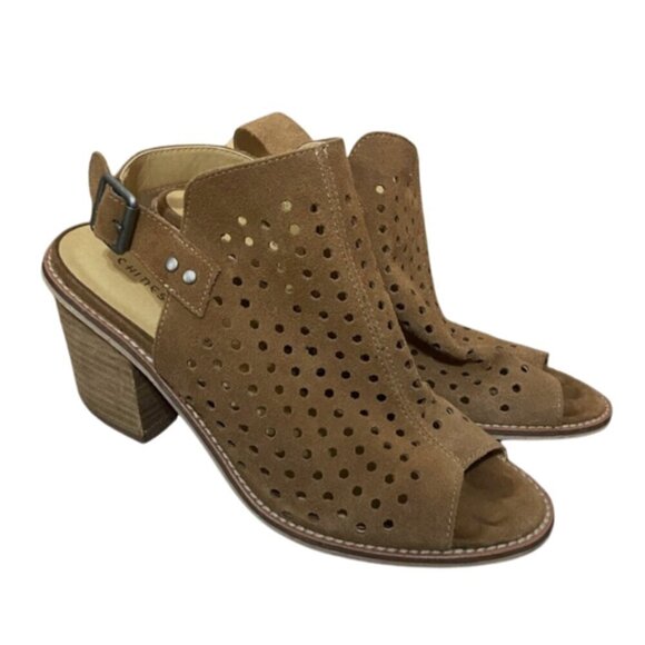 Chinese Laundry EUC Carnival Sling Back Shooties perforated suede size 8.5 - Picture 1 of 6